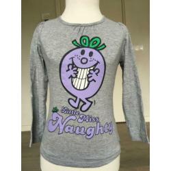 MR. MEN LITTLE MISS shirt grijs mt 116 / 122 ZA