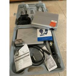 Schotelantenne 2 stuks met 12 volt en 220 volt decoder