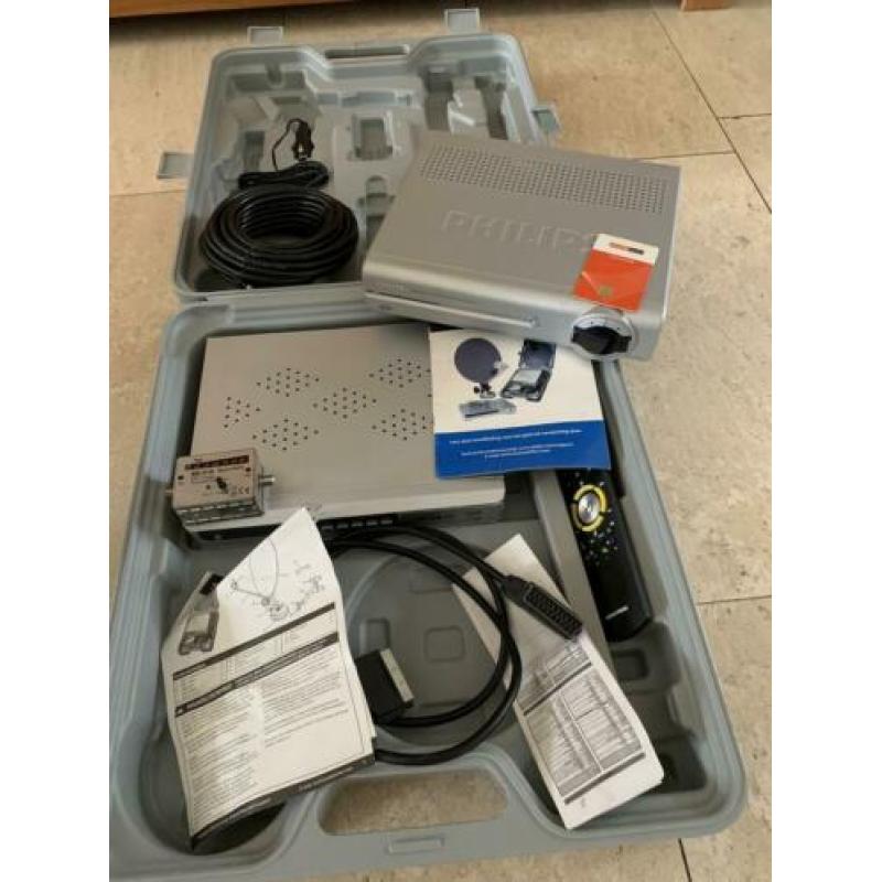 Schotelantenne 2 stuks met 12 volt en 220 volt decoder
