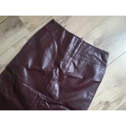 Leren rok bordeaux 36