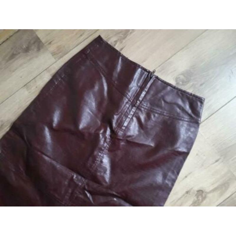 Leren rok bordeaux 36