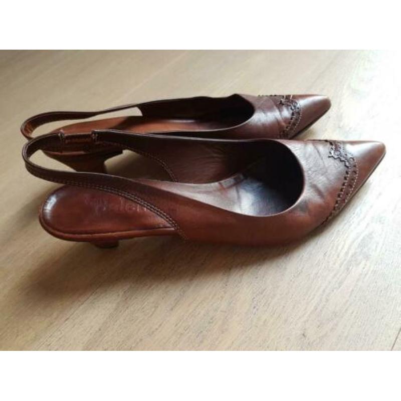 Mooie leren pumps open hiel Van Dalen 41