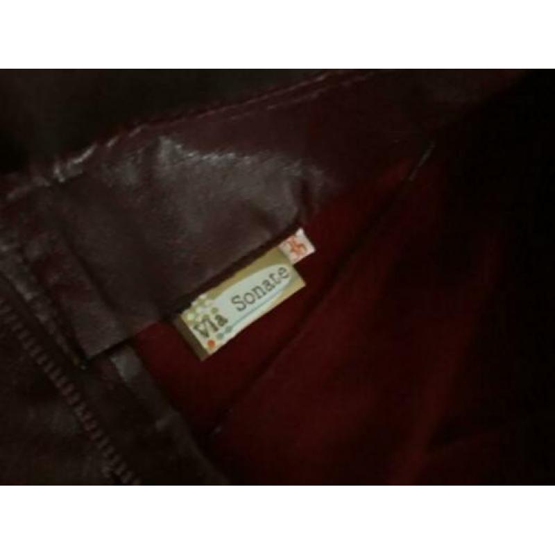 Leren rok bordeaux 36