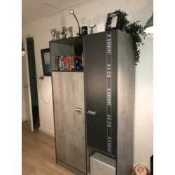 Bed met kast stoere combinatie