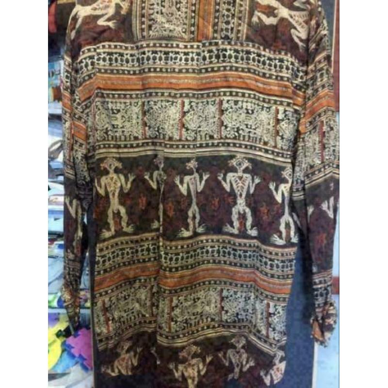 Tribal print blouse, maat; m/l
