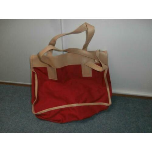 Damestas rood boodschappentas stevige tas shopper sleuteltas