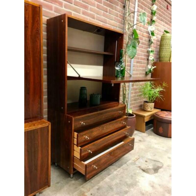 2 x vintage kasten Dutch Design Slotboom retro palissander