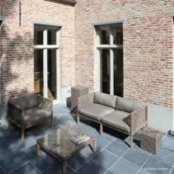 Vietnamees hardsteen Anticato tuintegels 40x40 cm verouderd