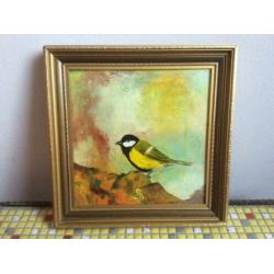 Schilderij, vogel, met of zonder lijst