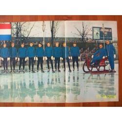 Uitklapposter Kernploeg KNSB 1966 (Schaatsen)