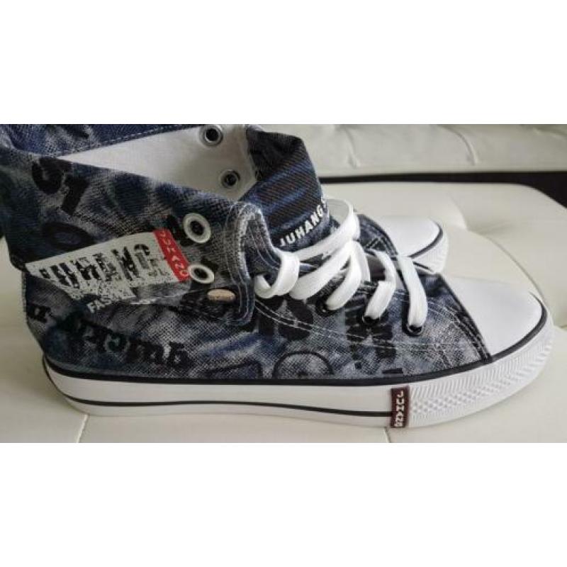 NIEUW! Super Mooie Luxe Jeans Heren Sneakers Maat 42