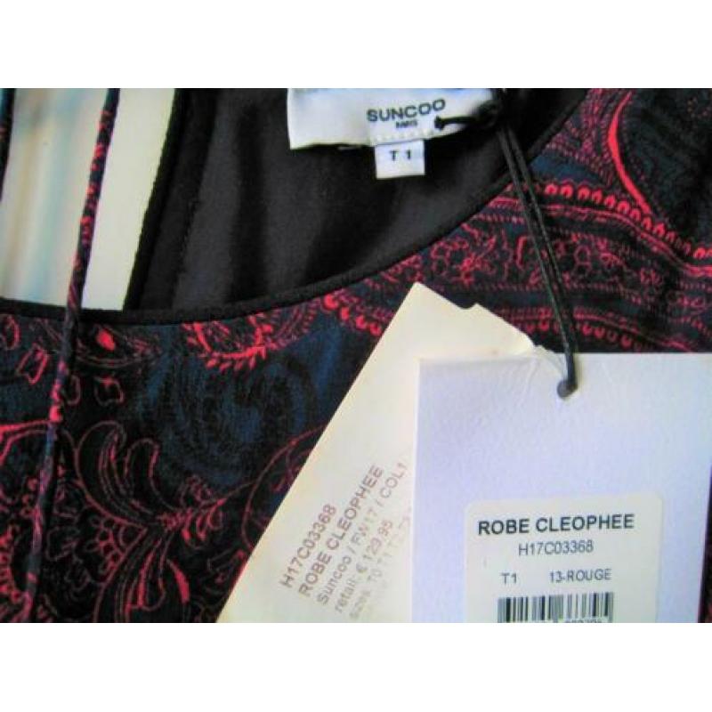 Leuke halflange jurk van Suncoo met paisley print, maat S