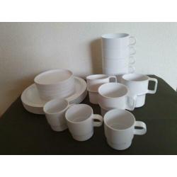 Mepal kunstof servies wit