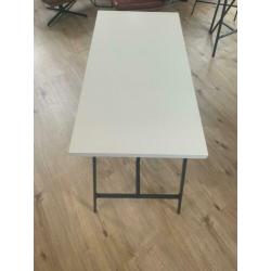 Bureaublad met schragen (4 stuks) 120x60 cm