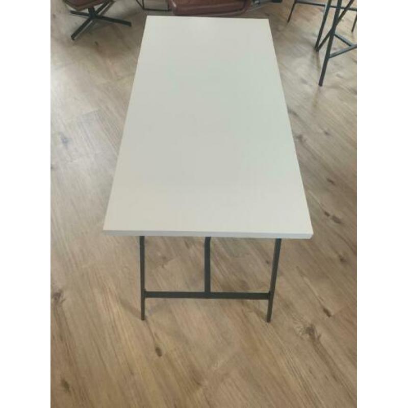 Bureaublad met schragen (4 stuks) 120x60 cm