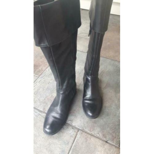 Dames laars zwart leder manfield ZGAN