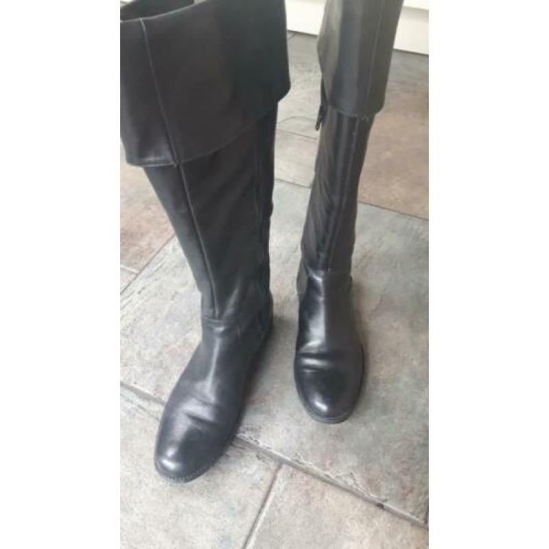 Dames laars zwart leder manfield ZGAN