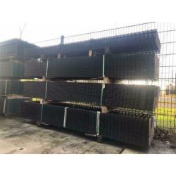Dubbelstaafsmat 30m 6x5x6 Zwart RAL 9005 Hekwerk 63cm hoog