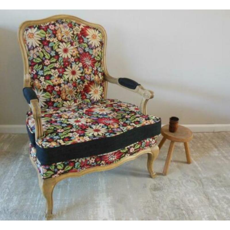 Queen Ann fauteuil met bijpassende hocker