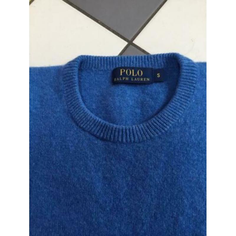 Ralph lauren wol wollen pullover trui gebreid s blauw