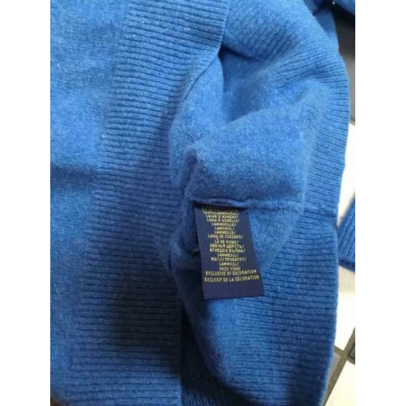 Ralph lauren wol wollen pullover trui gebreid s blauw