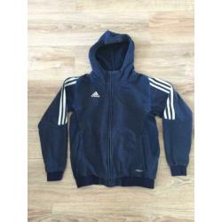 Adidas ClimaLite hoodie donkerblauw 152