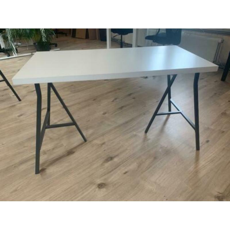 Bureaublad met schragen (4 stuks) 120x60 cm