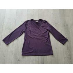 MISS ETAM paarse top gladde stof maat L (PB014)
