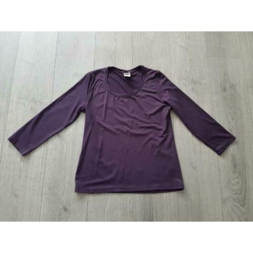 MISS ETAM paarse top gladde stof maat L (PB014)