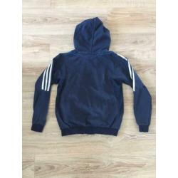 Adidas ClimaLite hoodie donkerblauw 152