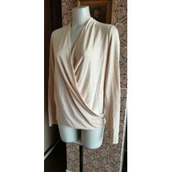 ZGAN gave beige / roze AMERICAN VINTAGE top mt S 36, topje