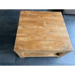 Teak houten salontafel 80x80 cm