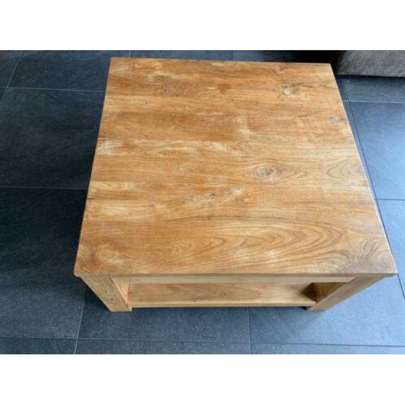 Teak houten salontafel 80x80 cm