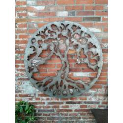 Prachtige grote Levensboom, metalen wanddecoratie