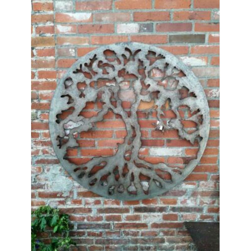 Prachtige grote Levensboom, metalen wanddecoratie