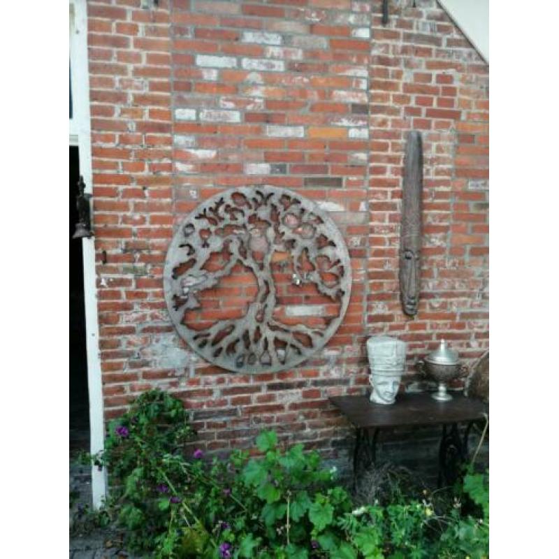 Prachtige grote Levensboom, metalen wanddecoratie