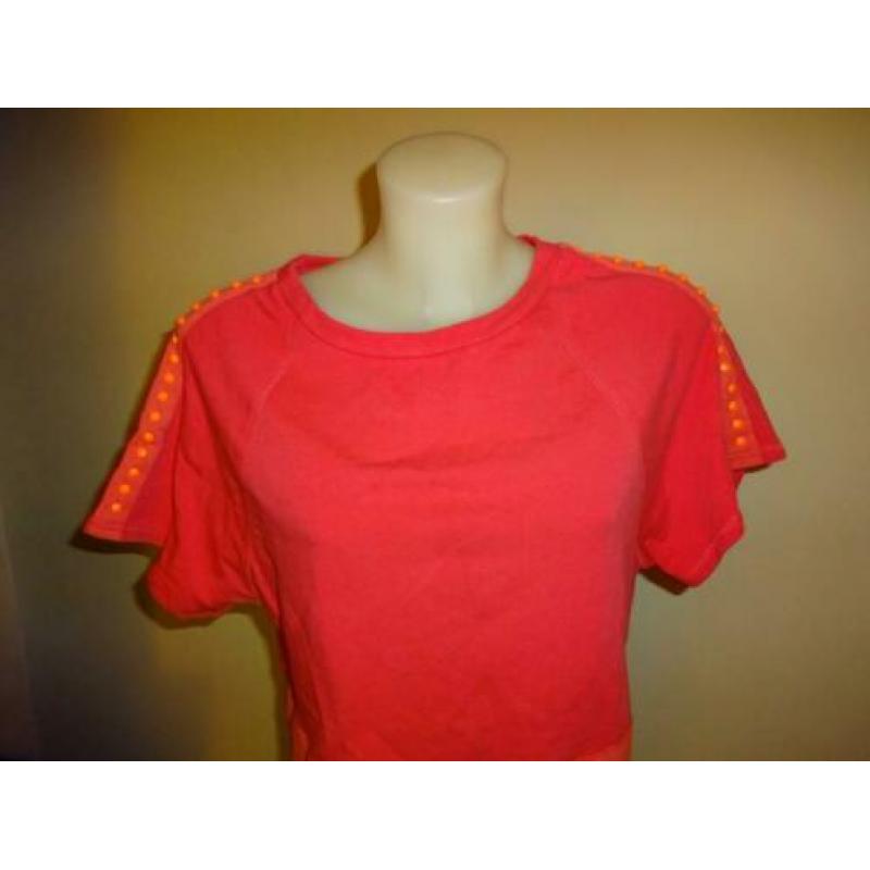 D4A Karen Millen roze top voile deel voorkant studs mouwen42