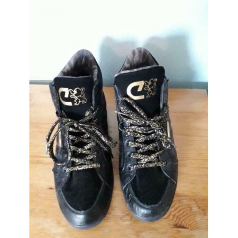 Cruyff super gave zwarte/gouden hoge sneakers maat 40