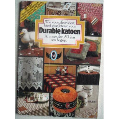 retro handwerkboekje DURABLE katoen nr. 8 - 1981 haken
