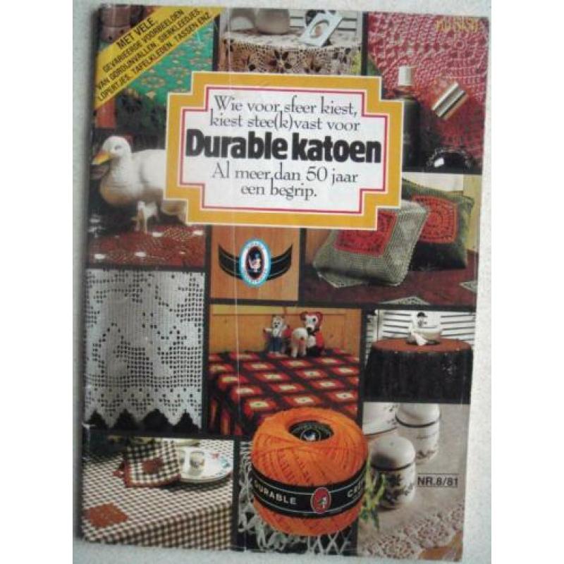 retro handwerkboekje DURABLE katoen nr. 8 - 1981 haken