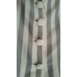 Van Laack - blouse wit grijs zijden Maat 44 L