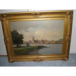 Schilderij jan knikker junior afm. Lijst 91x71 nederlands st