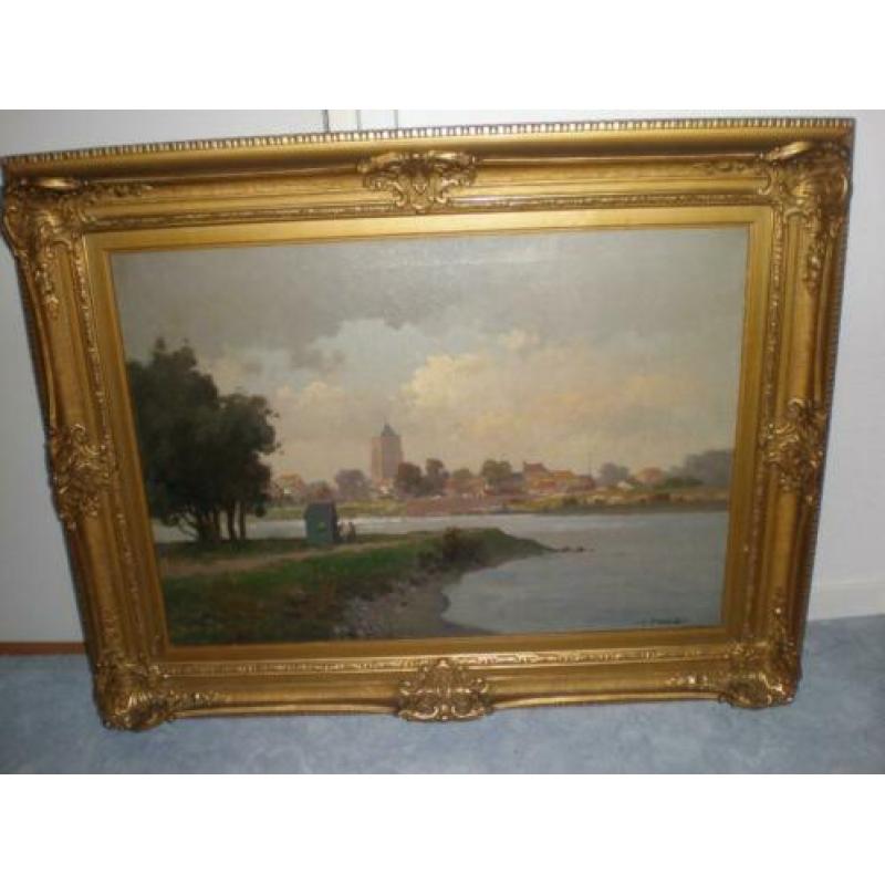 Schilderij jan knikker junior afm. Lijst 91x71 nederlands st