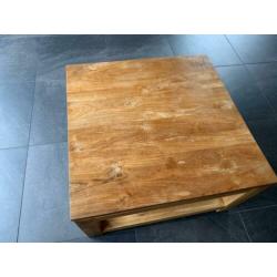 Teak houten salontafel 80x80 cm