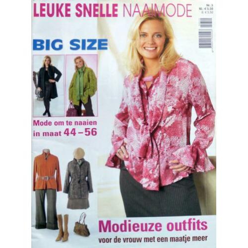 BURDA E 733 MODE en LEUKE SNELLE NAAIMODE - XL PATRONEN