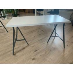 Bureaublad met schragen (4 stuks) 120x60 cm