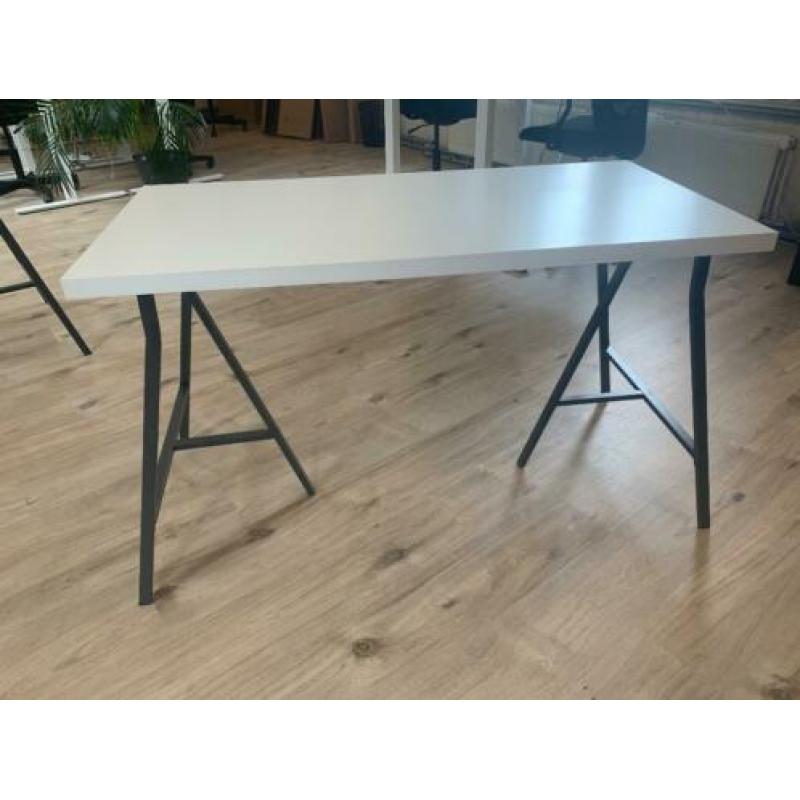 Bureaublad met schragen (4 stuks) 120x60 cm