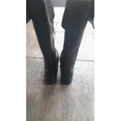 Dames laars zwart leder manfield ZGAN