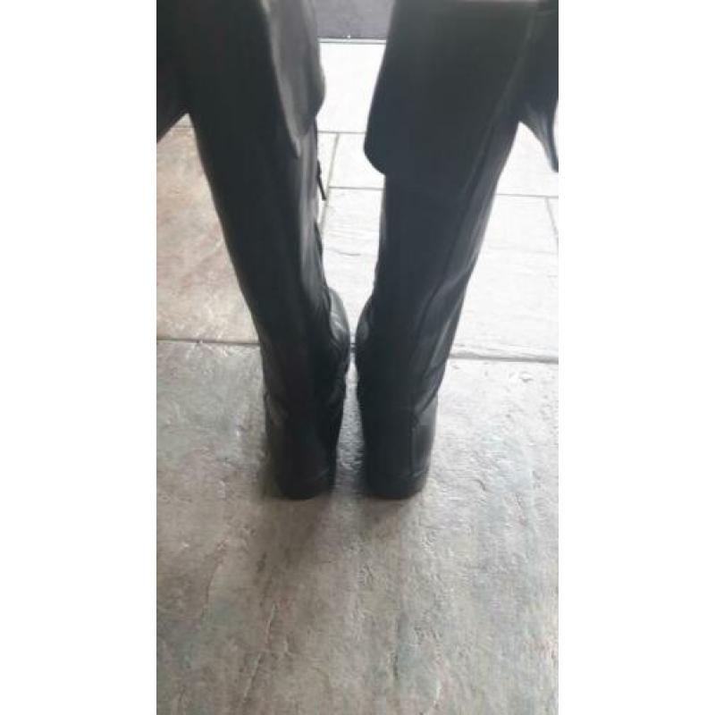 Dames laars zwart leder manfield ZGAN
