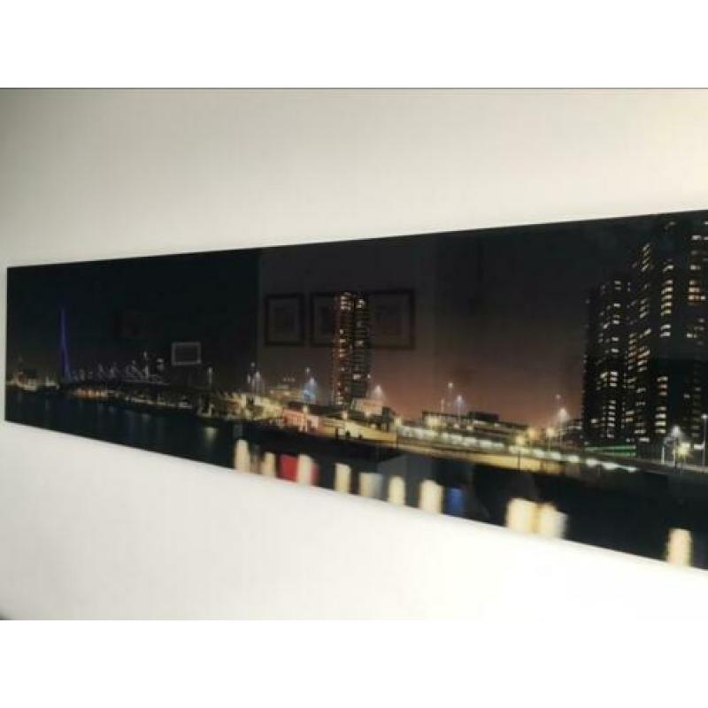 Panorama foto Rotterdam 250 x 45,5 dibond plexiglas